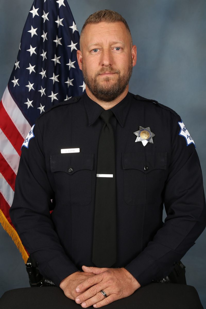 Corey Evans in uniform
